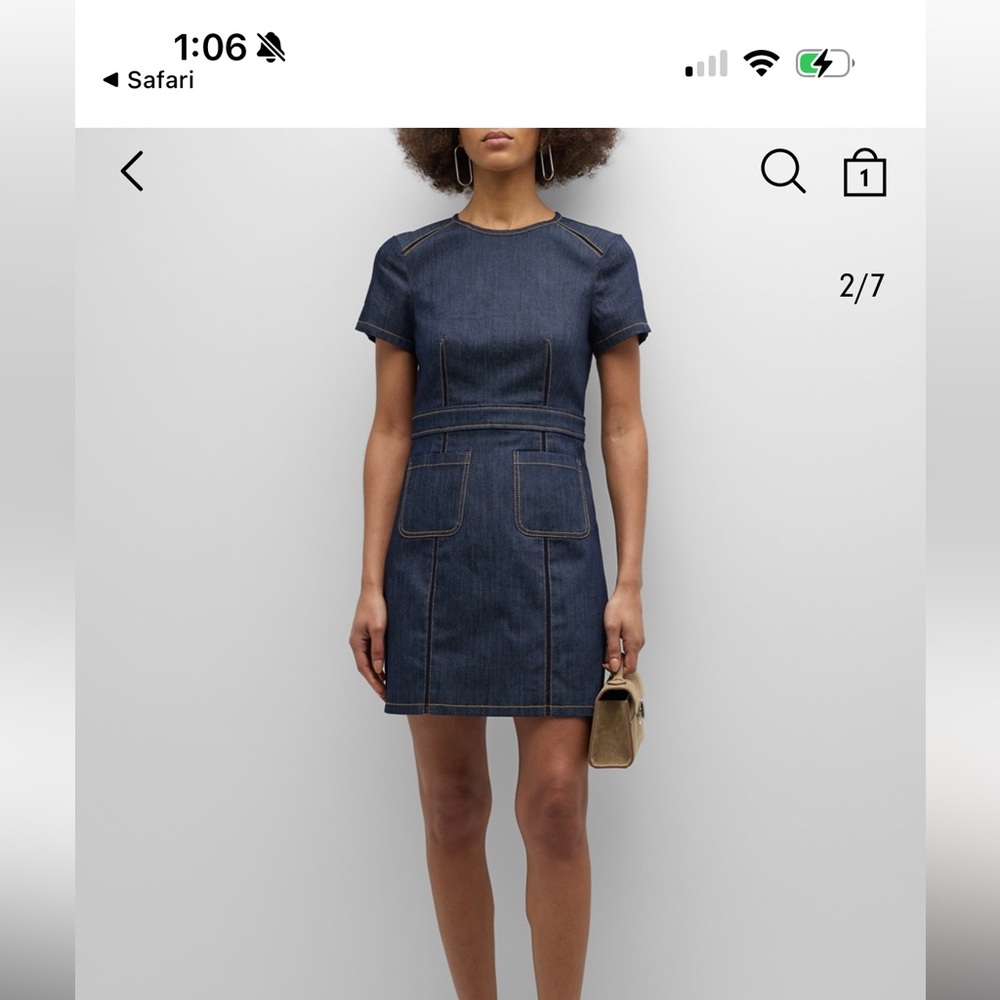 Cinq a Sept denim mini dress NWT size 00